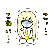 idol otaku-chan 3 -yellow- sticker #7742879