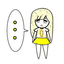 idol otaku-chan 3 -yellow- sticker #7742891
