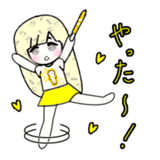 idol otaku-chan 3 -yellow- sticker #7742899