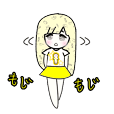 idol otaku-chan 3 -yellow- sticker #7742900