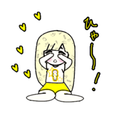 idol otaku-chan 3 -yellow- sticker #7742901