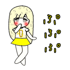 idol otaku-chan 3 -yellow- sticker #7742904