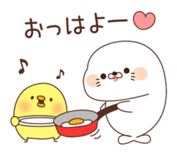 Chicken and Stinging tongue seal1 sticker #7744228