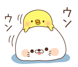 Chicken and Stinging tongue seal1 sticker #7744233