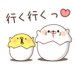 Chicken and Stinging tongue seal1 sticker #7744260