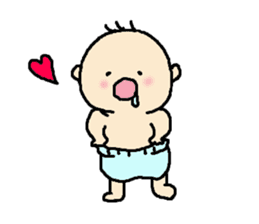 Baby in a Diaper sticker #7744668