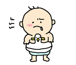 Baby in a Diaper sticker #7744670