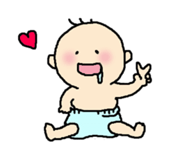 Baby in a Diaper sticker #7744671