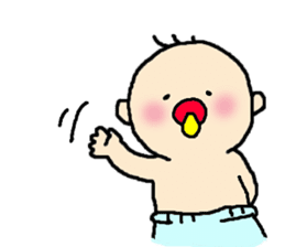 Baby in a Diaper sticker #7744673