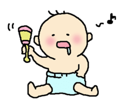 Baby in a Diaper sticker #7744674