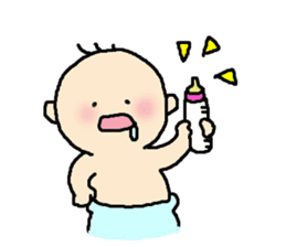 Baby in a Diaper sticker #7744676