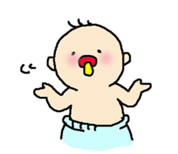 Baby in a Diaper sticker #7744678