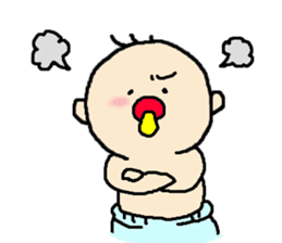 Baby in a Diaper sticker #7744679