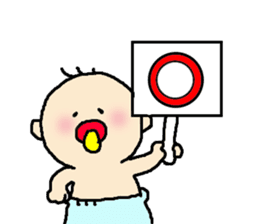 Baby in a Diaper sticker #7744680