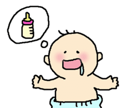 Baby in a Diaper sticker #7744682