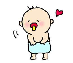 Baby in a Diaper sticker #7744686
