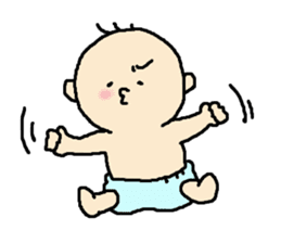 Baby in a Diaper sticker #7744689