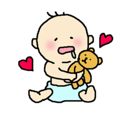 Baby in a Diaper sticker #7744690