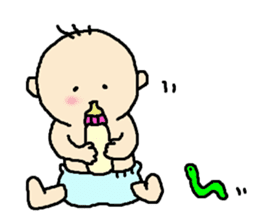Baby in a Diaper sticker #7744693