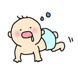 Baby in a Diaper sticker #7744694