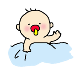 Baby in a Diaper sticker #7744695