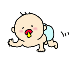 Baby in a Diaper sticker #7744699