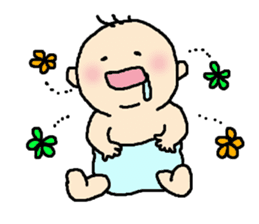 Baby in a Diaper sticker #7744700
