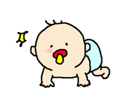 Baby in a Diaper sticker #7744704