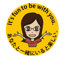 English/Japanese LOVE conversation! sticker #7745039