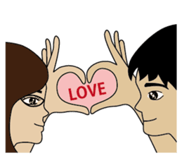 English/Japanese LOVE conversation! sticker #7745060