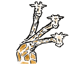 Lovely giraffe stickers 2 sticker #7745944