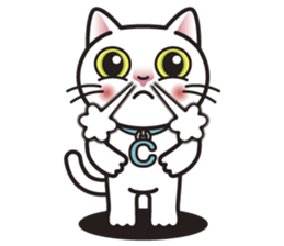 COCO the White Cat sticker #7746946