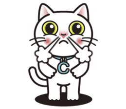 COCO the White Cat sticker #7746946