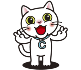 COCO the White Cat sticker #7746952
