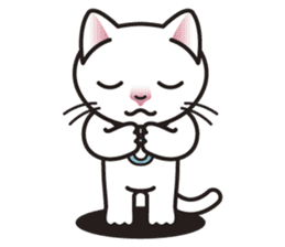COCO the White Cat sticker #7746953