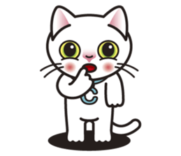 COCO the White Cat sticker #7746963