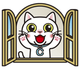 COCO the White Cat sticker #7746968