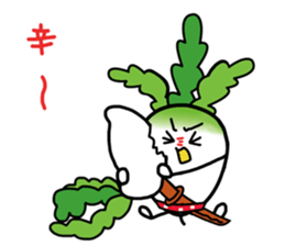 Let's eat Japanese radish "surisuri" sticker #7747044