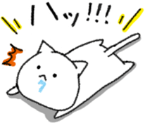 Hungry cat and Eaten fish sticker #7747113