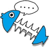 Hungry cat and Eaten fish sticker #7747118