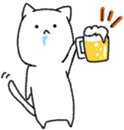 Hungry cat and Eaten fish sticker #7747120