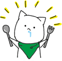 Hungry cat and Eaten fish sticker #7747122