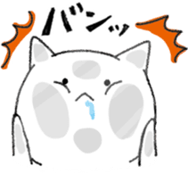 Hungry cat and Eaten fish sticker #7747136