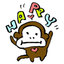 Congratulations of monkey sticker #7747230