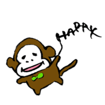 Congratulations of monkey sticker #7747238