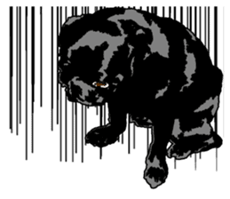 black pug sticker #7749518