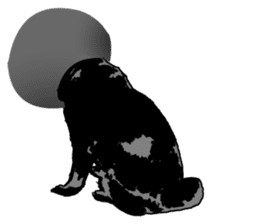 black pug sticker #7749527