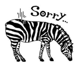 Monochrome animal band sticker #7750191