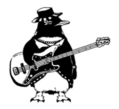 Monochrome animal band sticker #7750201