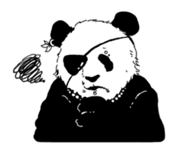 Monochrome animal band sticker #7750205